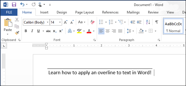 Overline In Microsoft Word For Mac